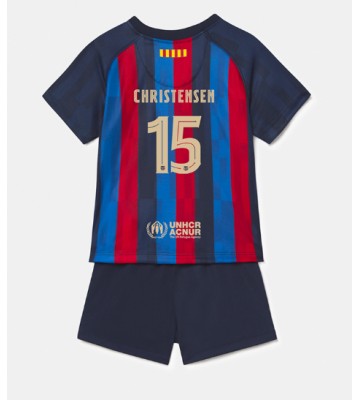 Barcelona Andreas Christensen #15 Hjemmedraktsett Barn 2022-23 Kortermet (+ Korte bukser)